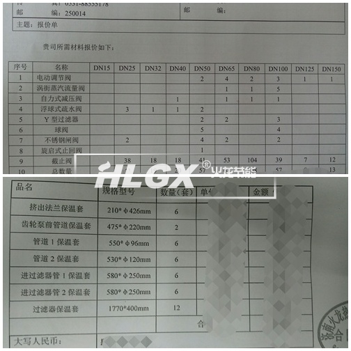 阀门保温套报价单